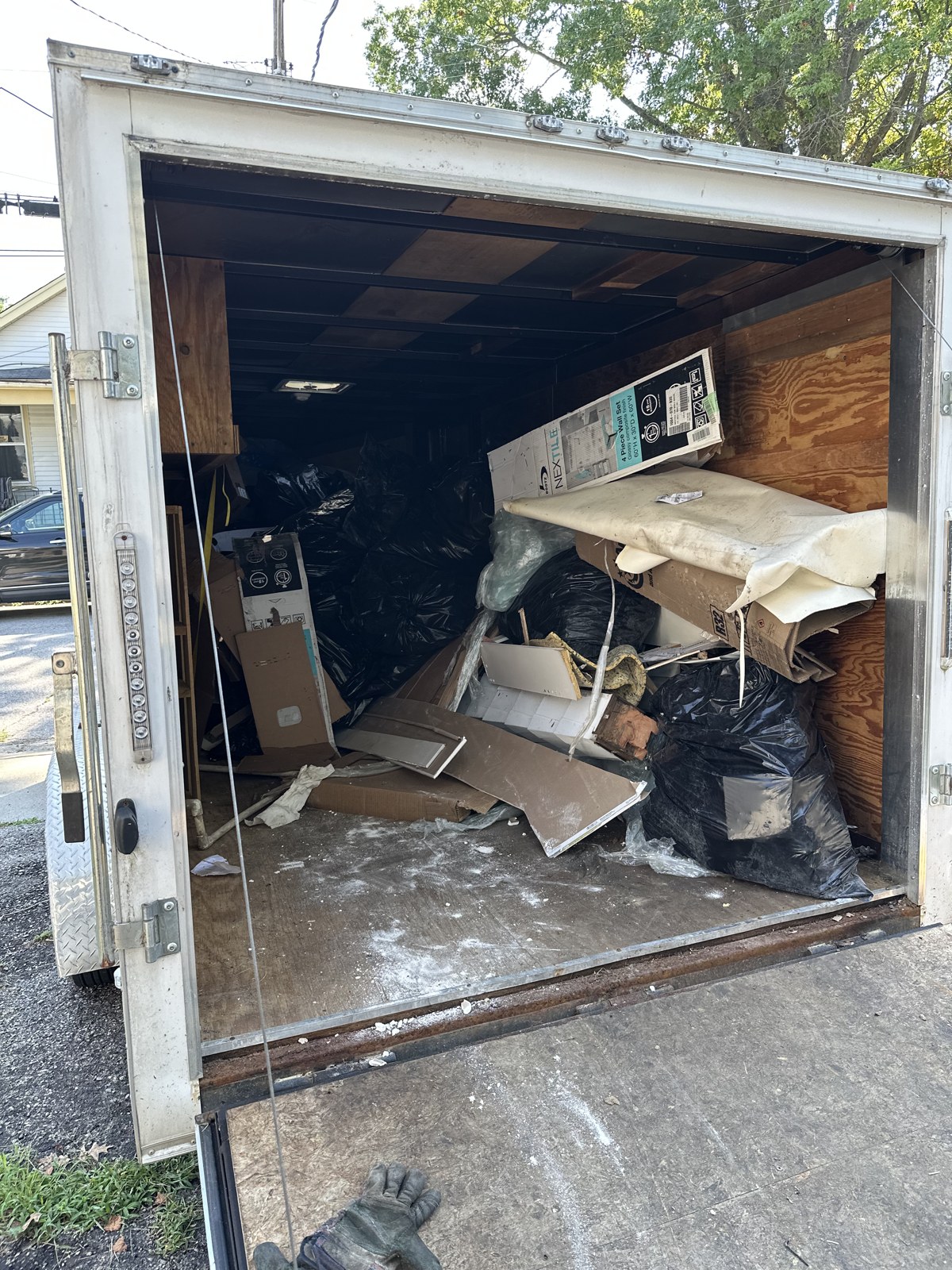Box truck loaded after a commercial junk removal job in Northern Kentucky